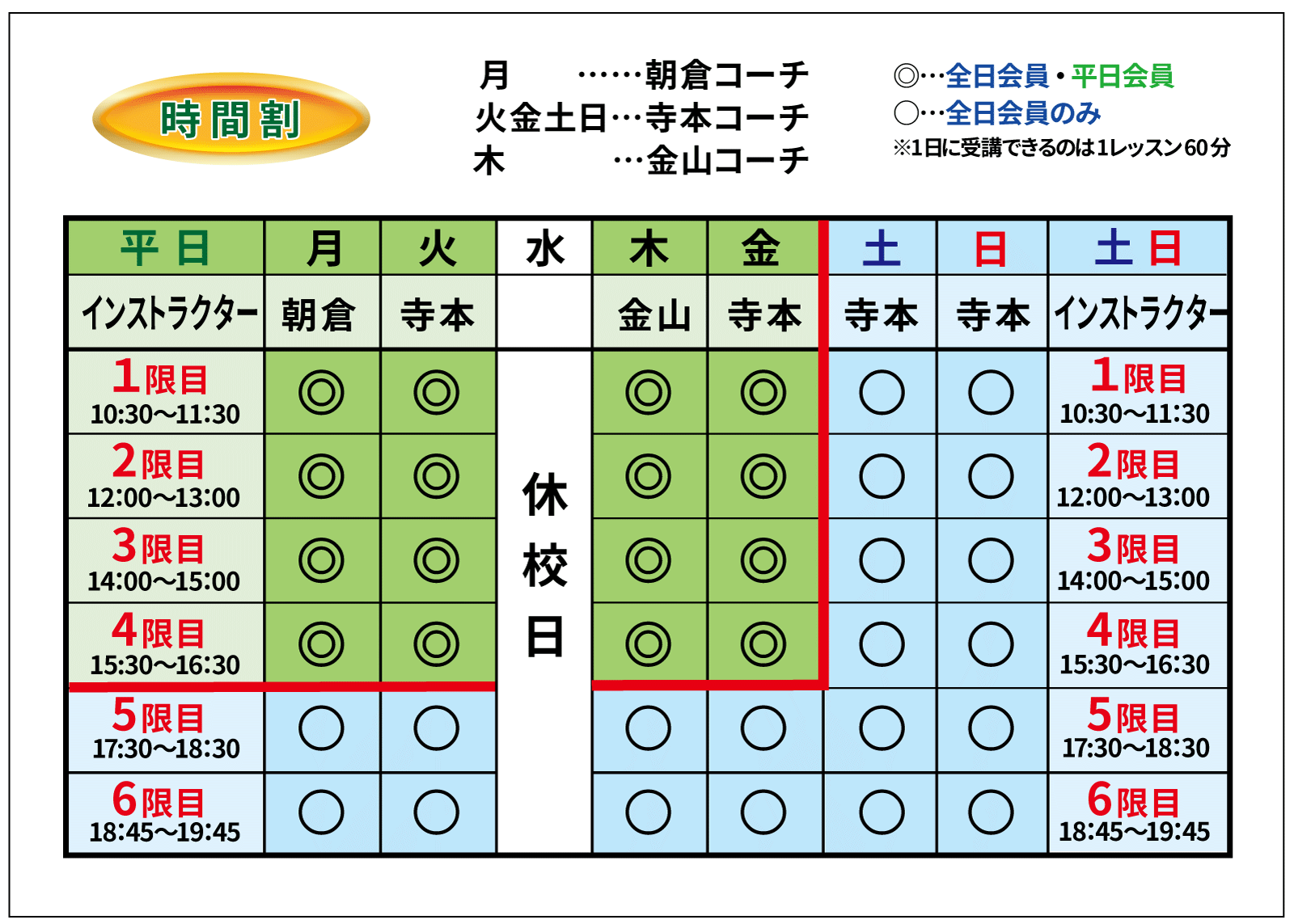 時間割